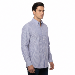 Camisa Rayada Azul